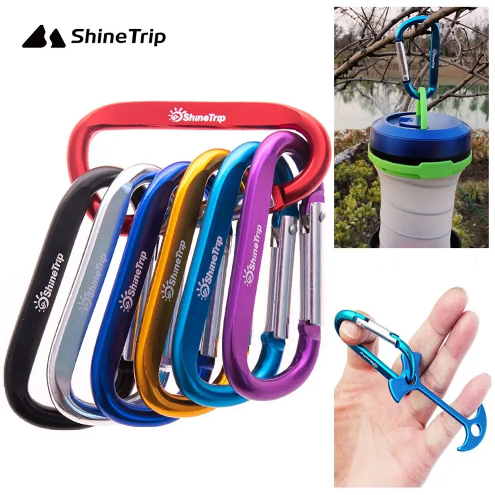 

1pc Outdoor Sports Multi Colors Aluminium Alloy Safety Buckle Keychain Climbing Button Carabiner Camping Hiking Hook Accessories