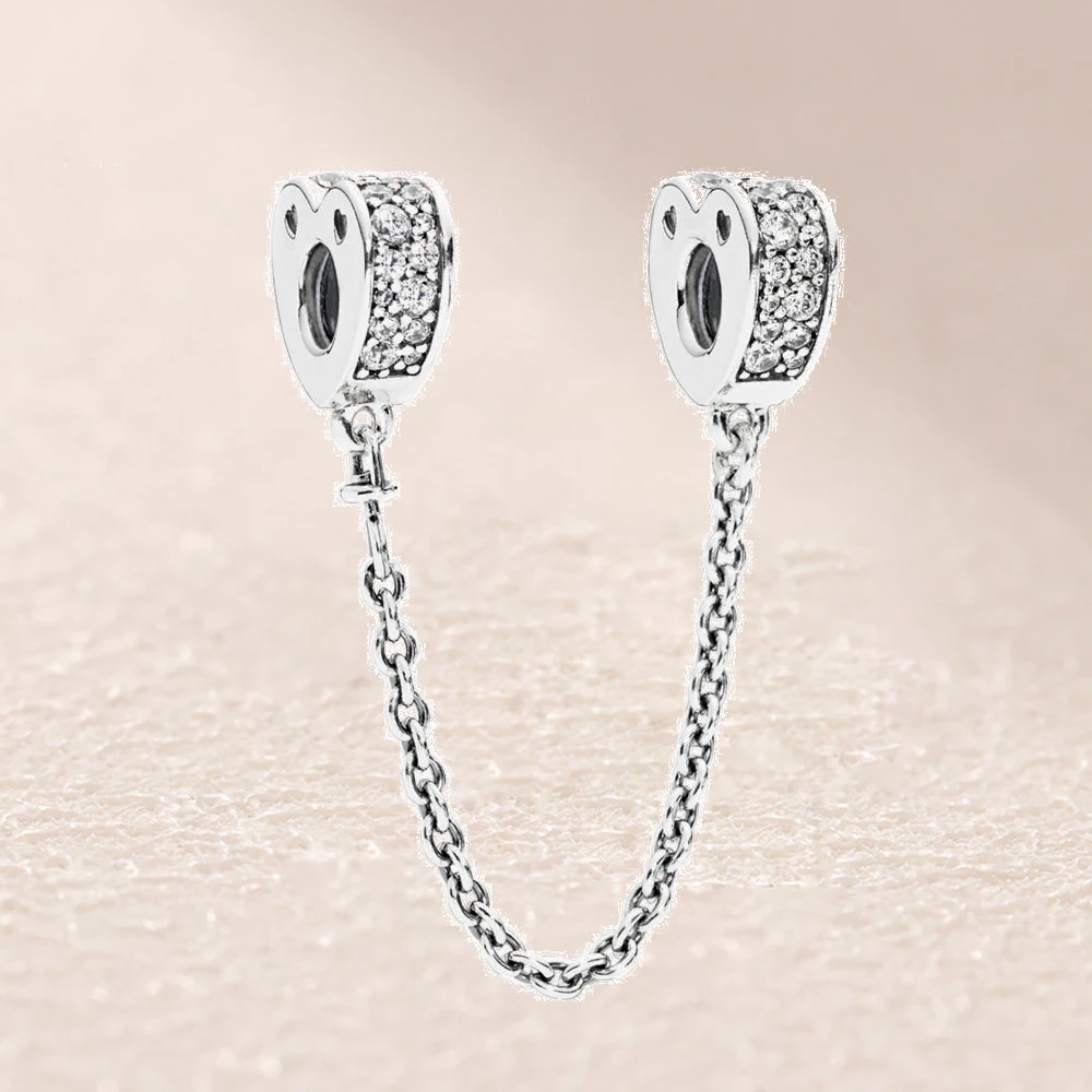 

797138CZ SPARKLING ARCS OF LOVE SAFETY CHAIN