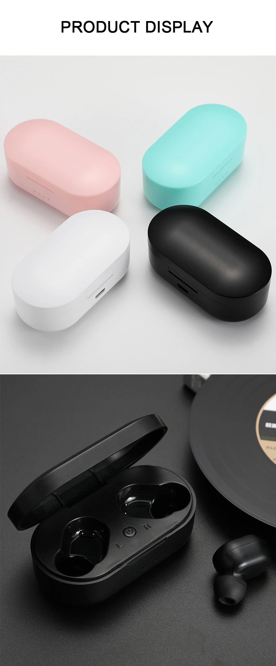 Tws Bluetooth 5,0, беспроводная гарнитура, стерео наушники, Hi-Fi спортивная водонепроницаемая гарнитура, игровая гарнитура с микрофоном