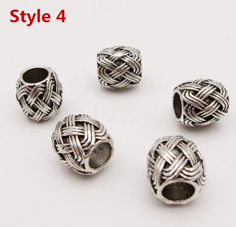 5pcs Style 4 5 шт./упак. разных 5 видов стилей, подвязанные лентой, с объемной волной, бороды, дредлоки, для увеличения объема, бусины кольца трубки около 5-5,2 мм Внутреннее отверстие ювелирные изделия - Цвет: 5pcs Style 4