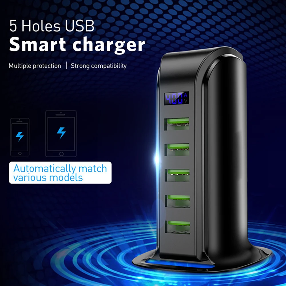 Зарядное устройство usb Multi концентратор зарядка через usb док-станция Универсальный держатель для мобильного телефона для рабочего стола, настенные домашние зарядные устройства Путешествия адаптер питания от сети