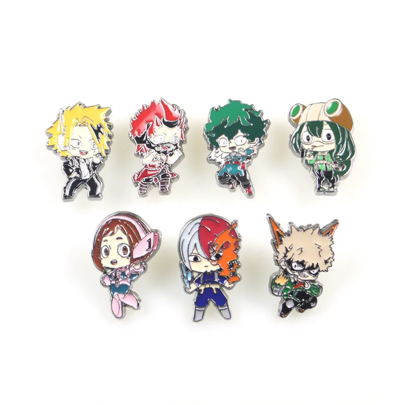 

C474 Anime Hero School Enamel Pins Custom Brooches Lapel Badge Jewelry For Friends Kids Gift
