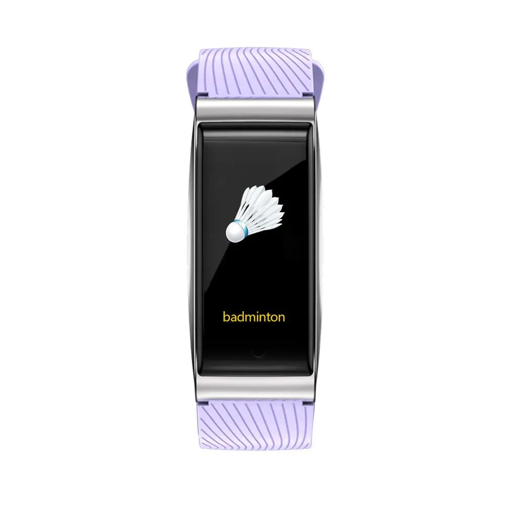 silica purple F4 металлический Смарт-браслет IP67 водонепроницаемый монитор сердечного ритма кровяного давления для мужчин и женщин фитнес-часы Шагомер умный Браслет - Цвет: silica purple