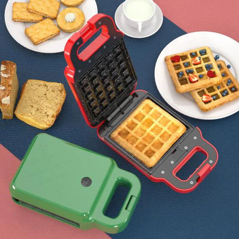 

Sandwich Maker Breakfast Machine 220V Waffle Machine Baking Toast Bread Machine Multi-function Sandwich Home Set of 2 Plates