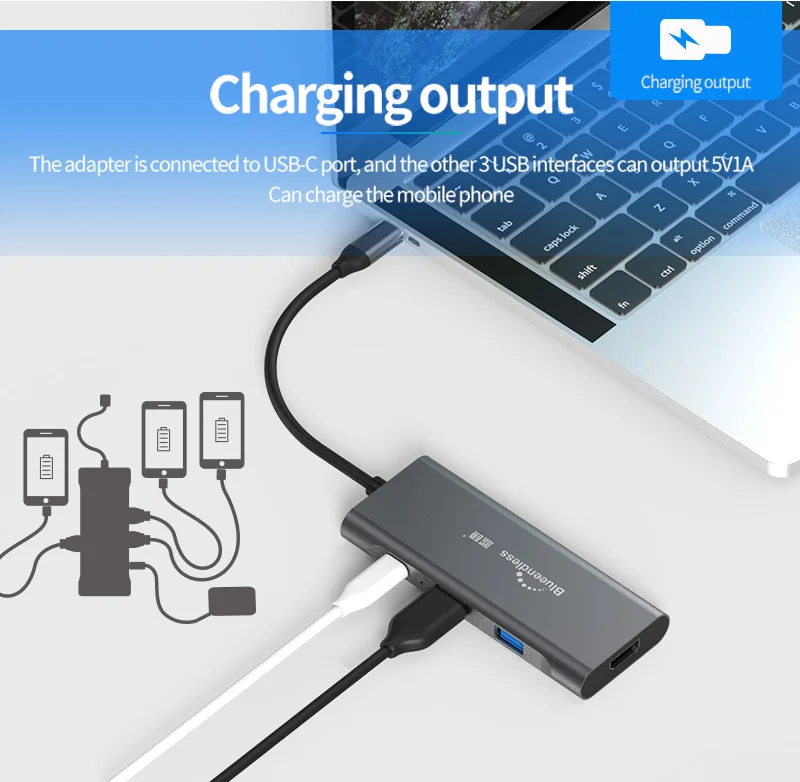 9 в 1 Алюминиевый Usb type-c док-станция для ноутбука USB 3,0 HDMI TF LAN PD usb-концентратор для Macbook huawei XiaoMi DELL Поверхностная док-станция