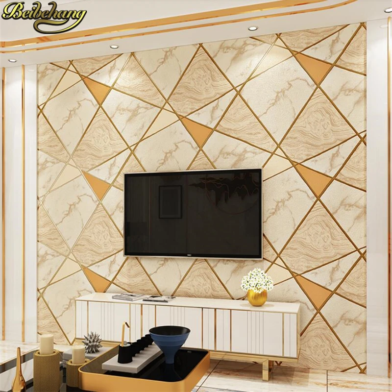 3D обои для стен нестандартной геометрической формы в рулонах спальни гостиной