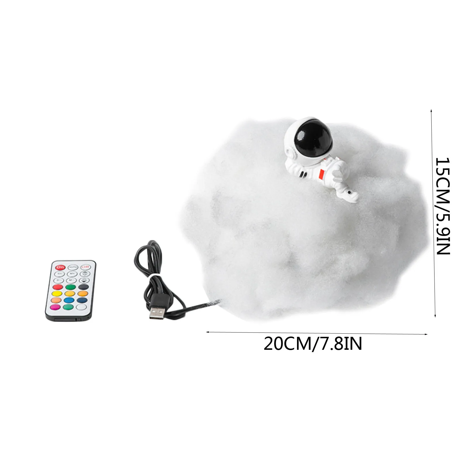 

New Lamp LED Colorful Clouds Astronaut Lamp With Rainbow Effect As Children's Night Light lampara led