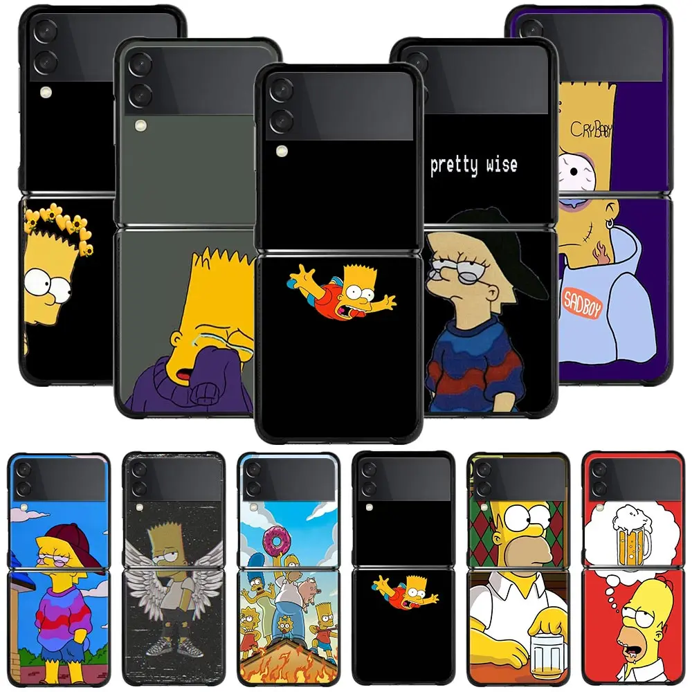 

Чехол Simpsons для Samsung Galaxy Z Flip3 Z, флип-чехол для телефона, защитный чехол