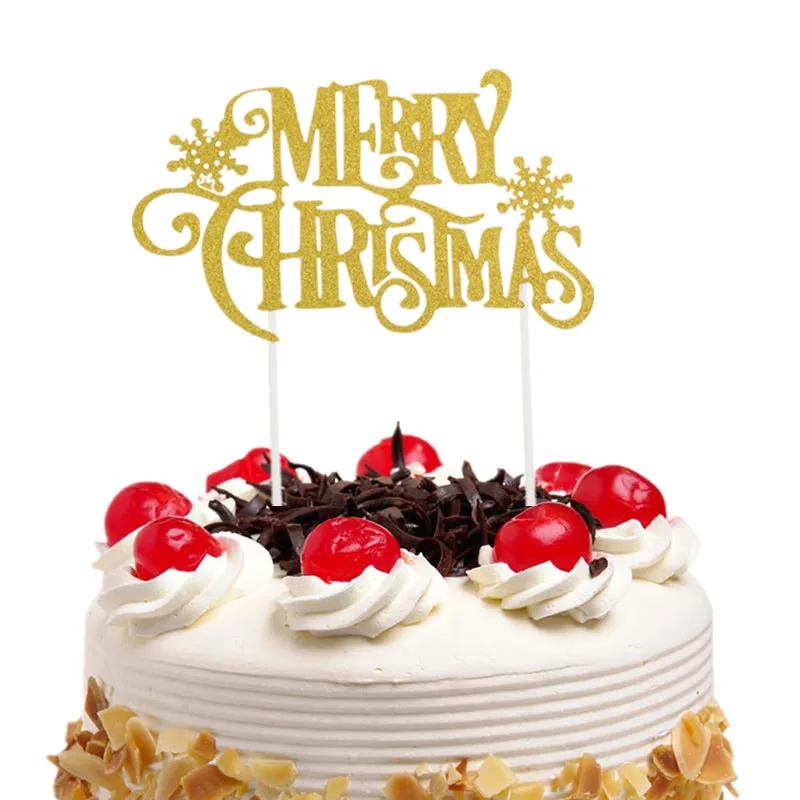 

Merry Топпер на Рождественский торт флаги Санта Клаус Happy Новый год, одежда на день рождения, флажки для кексов Свадебная вечеринка Baby Shower выпечки, сделай сам, Новинка