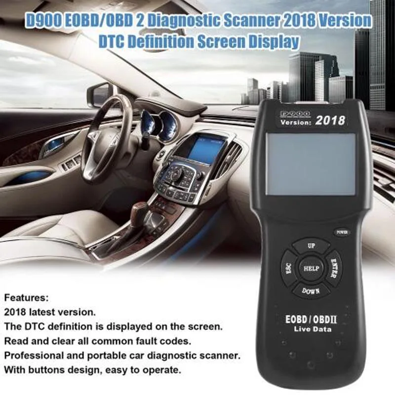 Последняя версия V2019 D900 считыватель кодов CANSCAN сканер OBD2 Live PCM данных