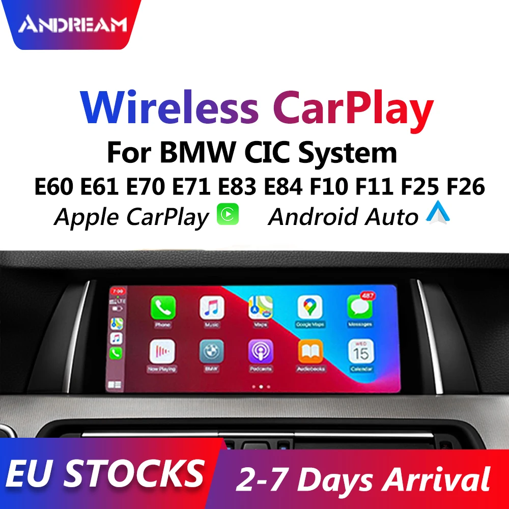 Беспроводной Apple Carplay Android автомобильный интерфейсный декодер коробка для BMW E60 E70