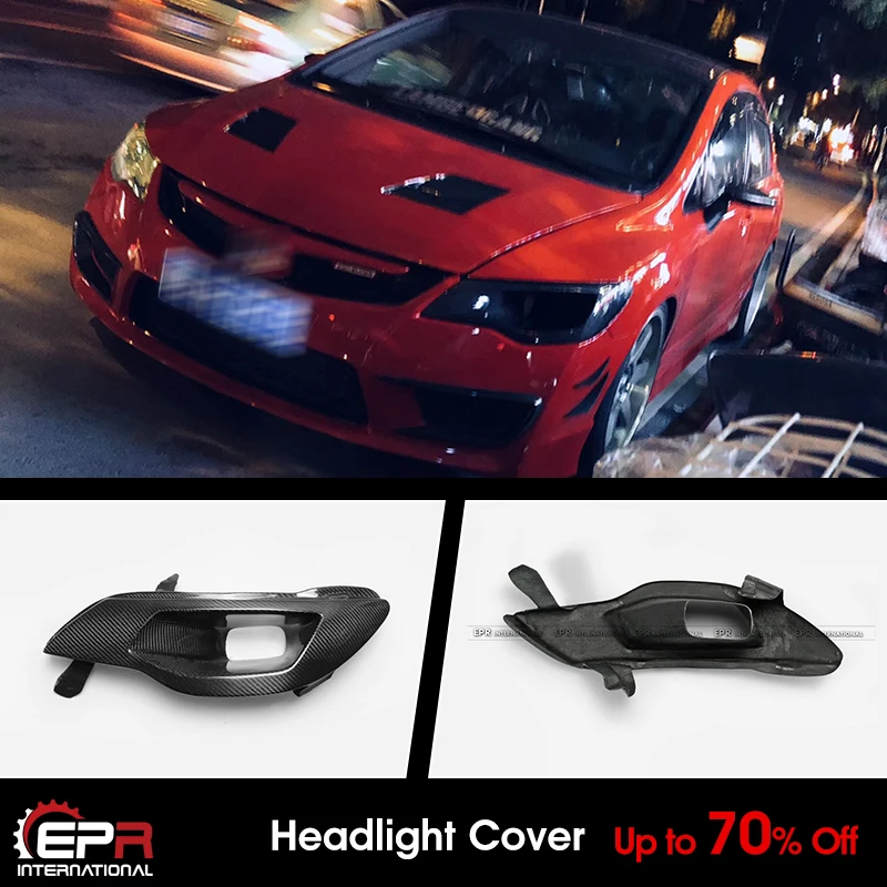 Для Honda Civic FD2 EPA стиль углеродная Глянцевая фара воздухозаборник LHS внешние