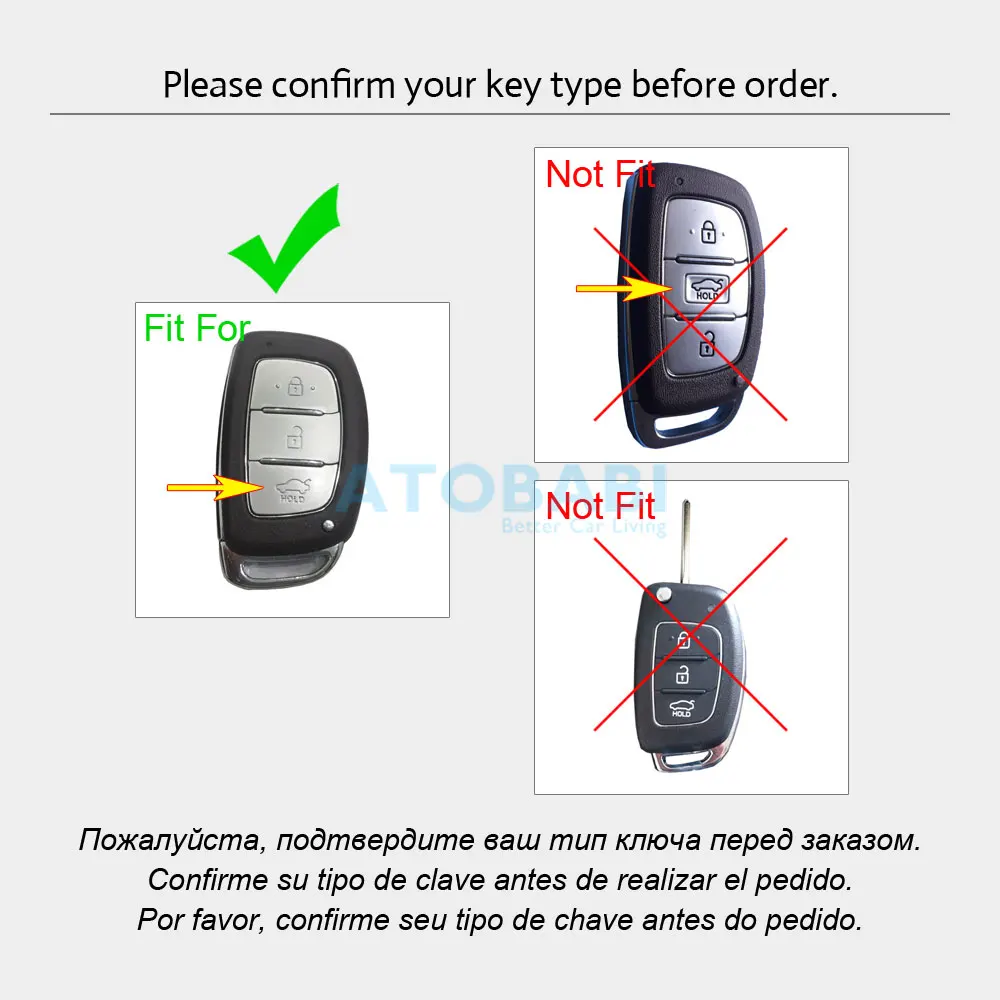 Чехол для автомобильного ключа кожаный чехол с 3 кнопками Hyundai I10 Tucson I30 IX25 IX35 Mistra