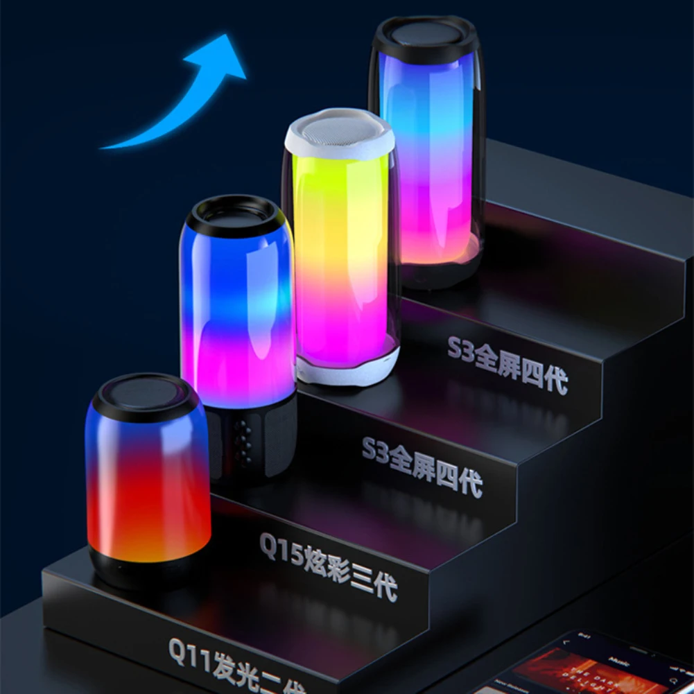 

PLUSE4 Music Pulse 4 Generation Bluetooth Speaker Outdoor Portable Full Screen Color Light Card TF FM Radio IPX7 Waterproof