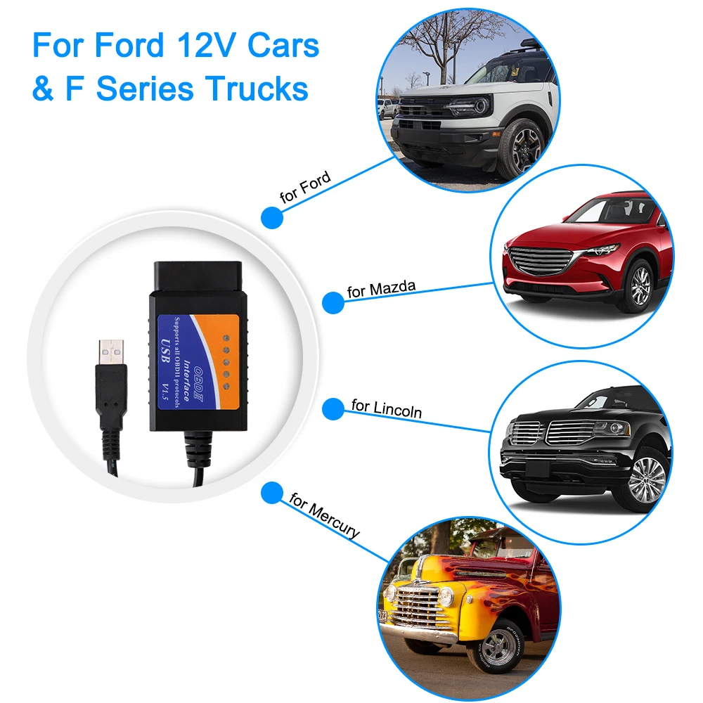 Для Ford Mazda Линкольн программирования разблокировать OBD 2 сканер ELMconfig HS MS-CAN Авто