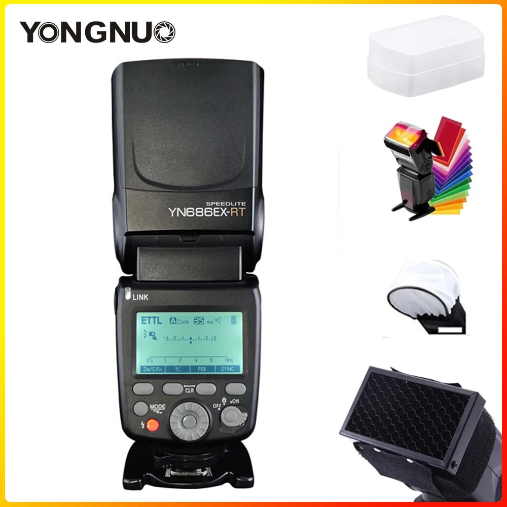 

Литий-ионный аккумулятор Yongnuo YN686EX-RT, беспроводная фотовспышка Speedlite GN60, 2000 ГГц, HSS 1/2,4 с, TTL/M/MULTI, YN686 для цифровых зеркальных камер Canon