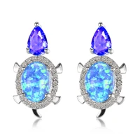 cute turtle women earrings cute animal fire opal earrings earrings for women girls holiday fashion jewelry gift wholesale