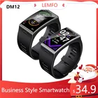 LEMFO DM12 Smartwatch 1,9 дюймов мужчинам IP68 Водонепроницаемый спортивные сердечного ритма крови Давление Android IOS квадратный умные часы с сенсорным экраном