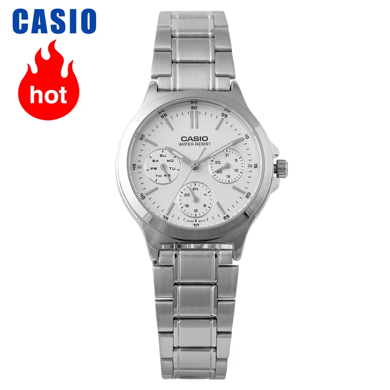 Часы Casio с указкой модные кварцевые женские часы ремешком на руку для ношения в
