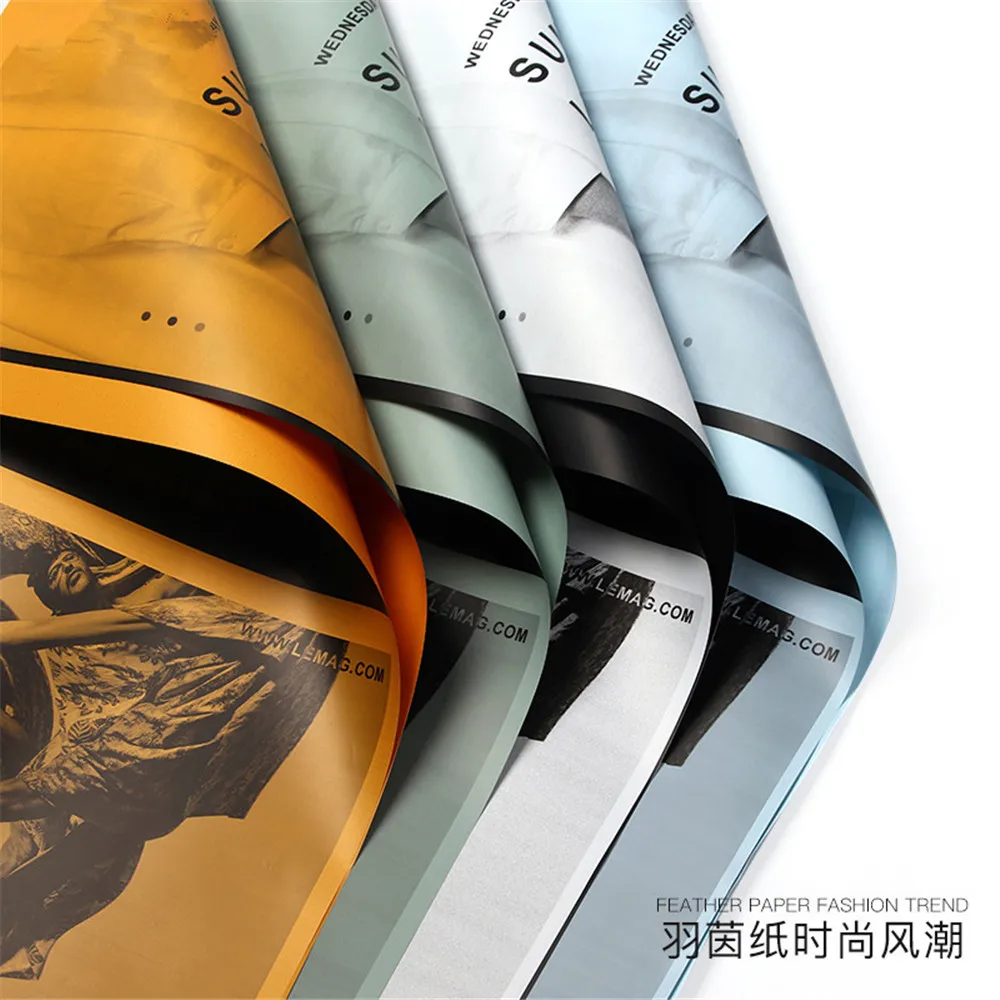 20 шт. креативная Двусторонняя модная трендовая Цветочная упаковочная бумага для