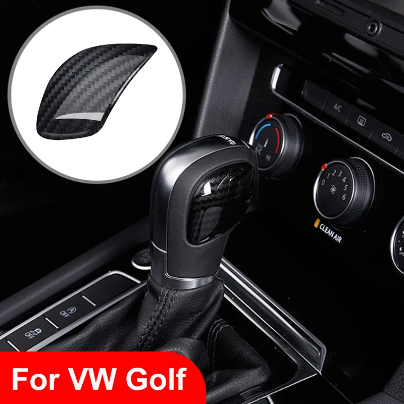 

Углеродная наклейка, ручка переключения передач, 2 шт., накладка на головку, Накладка для Volkswagen VW Golf 7 Polo Beetle Passat CC Scirocco Lavida LHD Автомобиль