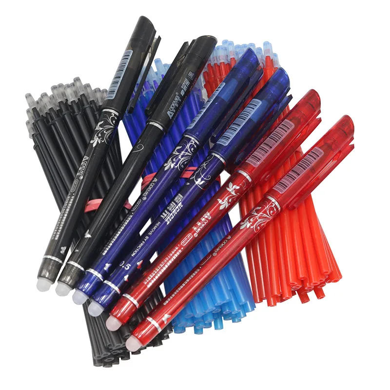 

100pcs Erasable Refill+2pcs Erasable pen Student stationery set Gel pen and erasable pen Promotional gift pen Office writing pen