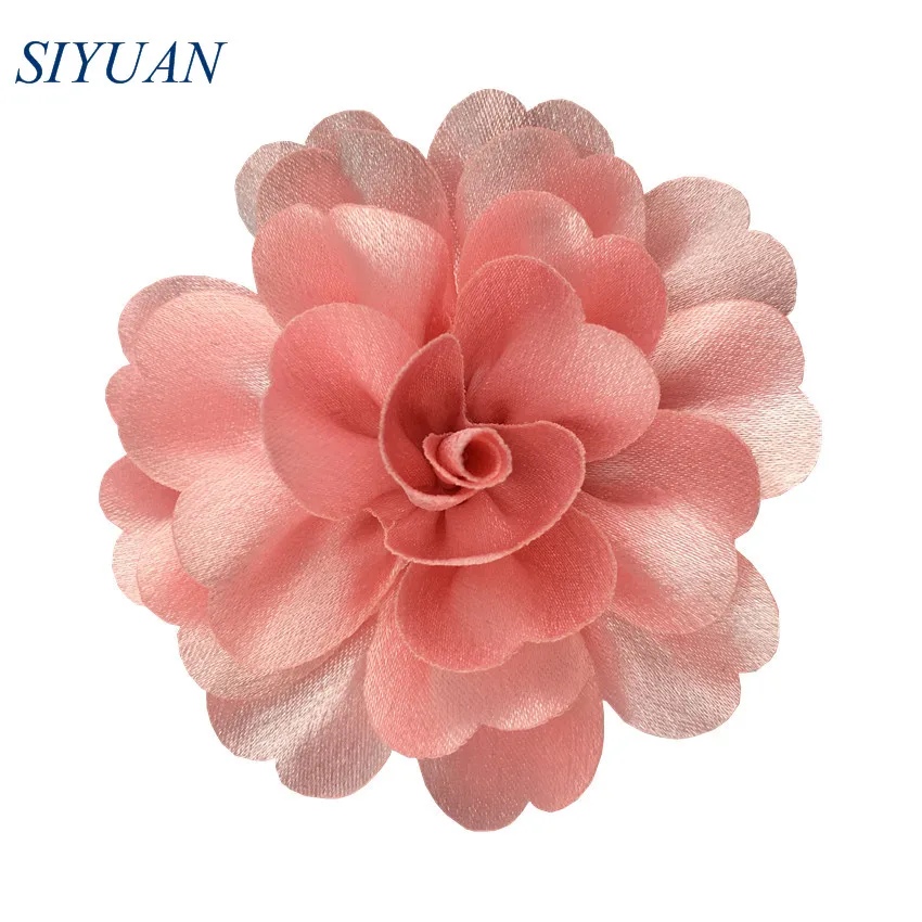 10 шт./лот 3 ''необычная ткань кристалл креповый цветок с/без заколки для волос