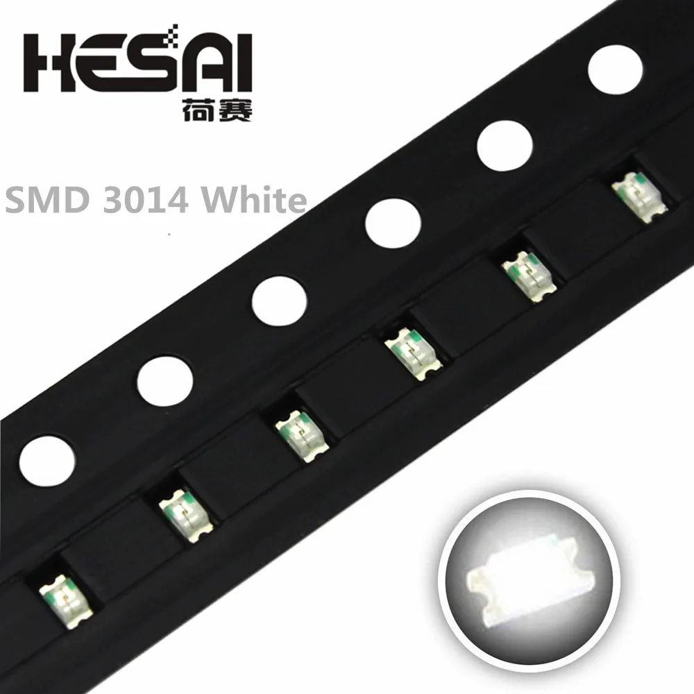 100 шт./лот 5 цветов 3014 SMD СВЕТОДИОД супер яркий красный/зеленый/синий/желтый/белый
