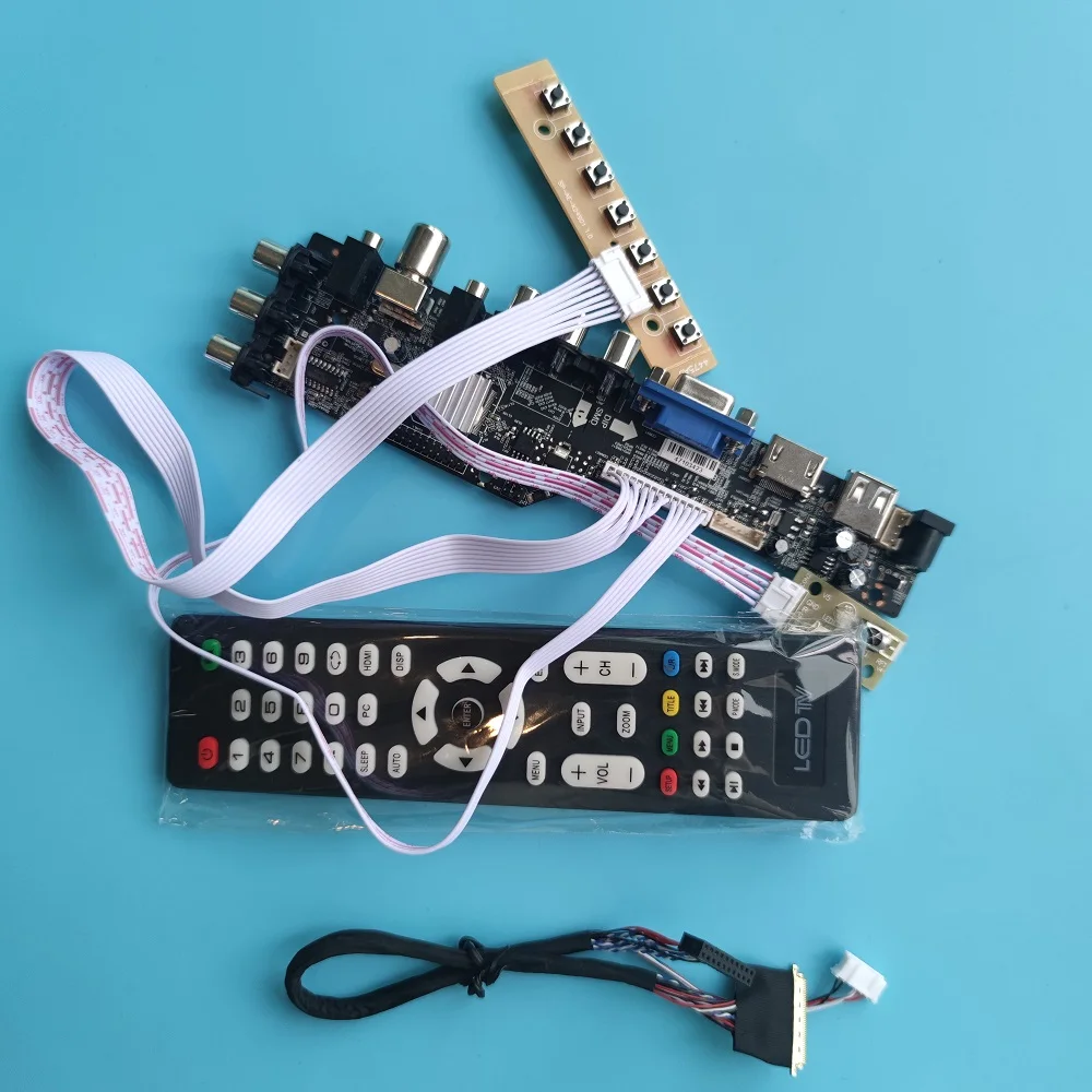 Комплект для Φ/K02/L01/T01/U07/W01 1366*768 DVB 40Pin панель контроллера LVDS VGA USB AV TV 3663 LCD