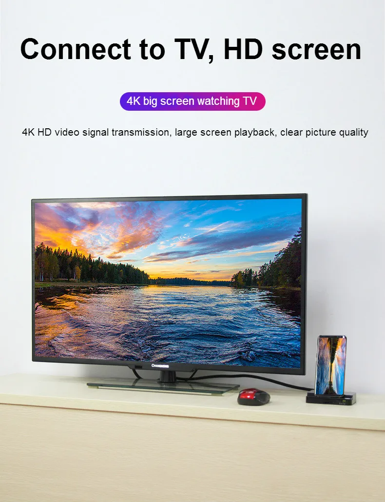 Тип C док-станция для подзарядки телефона держатель USB-C к HDMI SD USB док-станция адаптер питания для samsung S10 S9 Dex станция huawei P30 P20 Pro