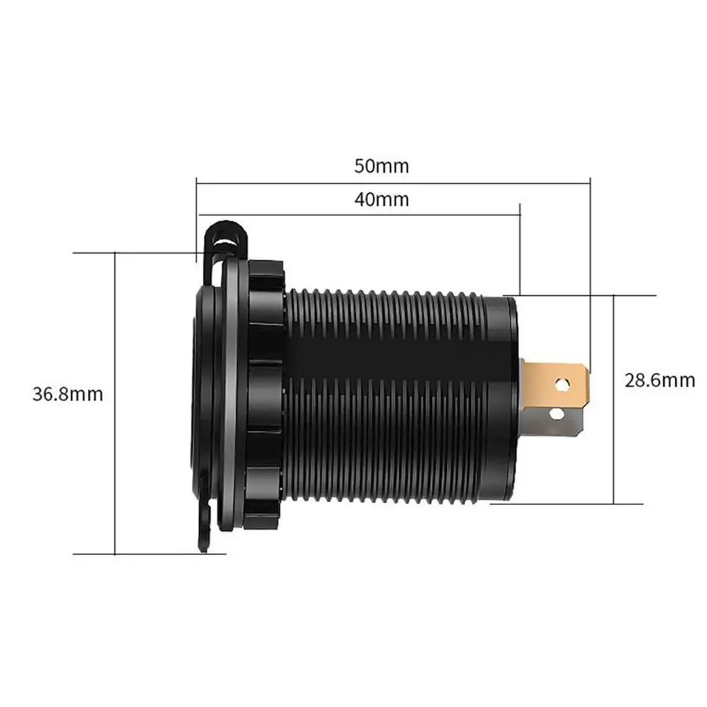 

36W QC 3.0 Switch Waterproof Universal Motorcycle Car Charger Boat DVR Socket Truck Tablet USB Camera For Phone GPS Dual P9P6