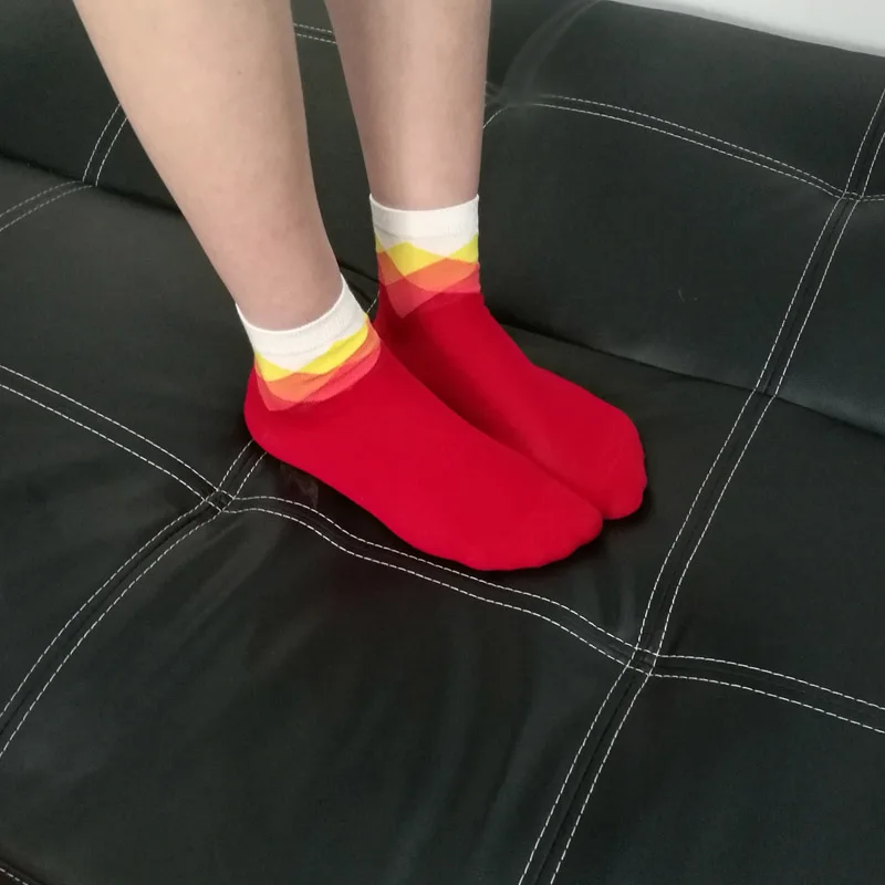 LIONZONE тонкие женские носки с бриллиантами дышащие для отдыха из бамбука высокого