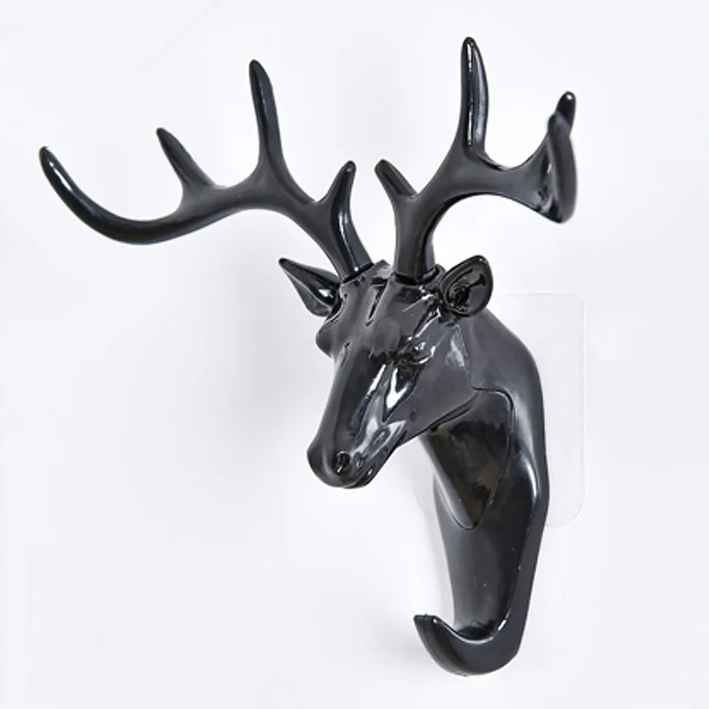 Deer head Self Adhesive Wall Door Hook Hanger Bag Keys Sticky Holder | Дом и сад