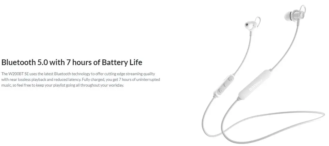 EDIFIER W200BT SE Bluetooth V5.0 беспроводные Bluetooth спортивные наушники длительное время ожидания IPX4