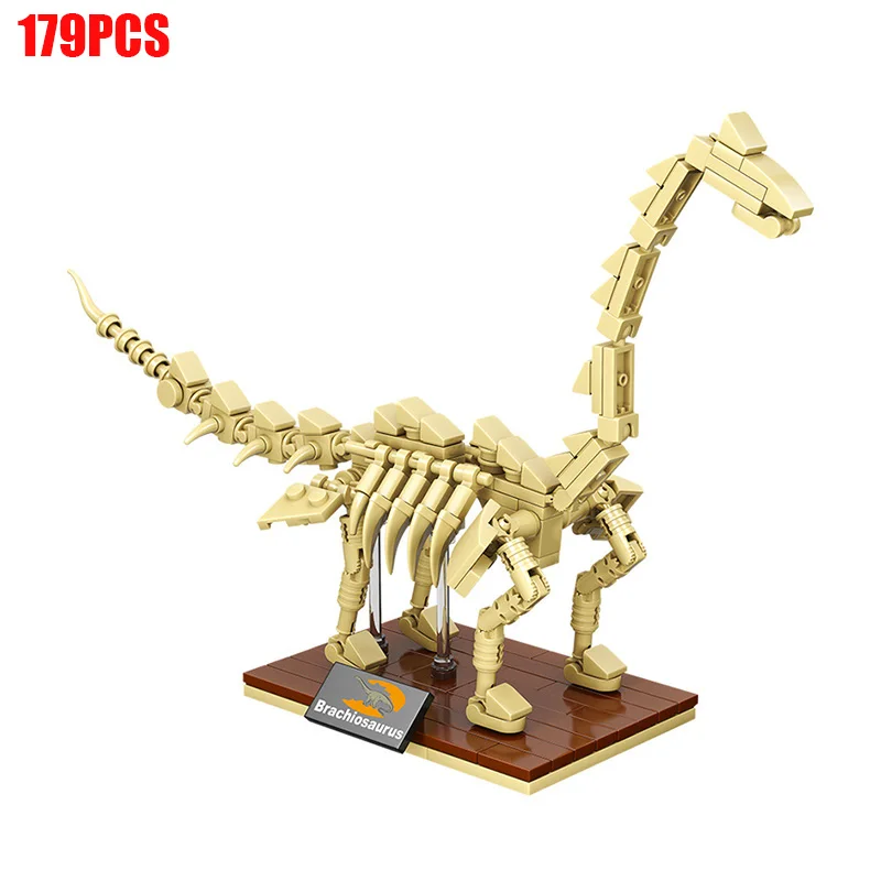 

Jurassic World 3d Dinosaurs Fossils Skeleton Lepining Building Blocks Bricks Dino Museum Educational Diy Toys For Children Gifts