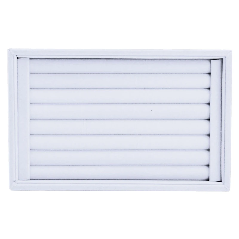 

flannel Multi-row Ring tray white