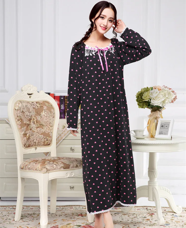 Весенне-осенне-зимняя женская одежда для сна с длинными рукавами Вязаная