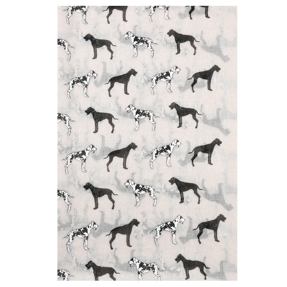 2019 Fashion Animal Kawaii Pet Dog Print Scarfs For Ladeis White Pink Viscose Wrap Scarf Shawls Stole Women Female Hijab | Аксессуары