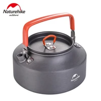 naturehike 1100ml 1600ml mini outdoor camping cookware portable water kettle teapot camping picnic tableware hard