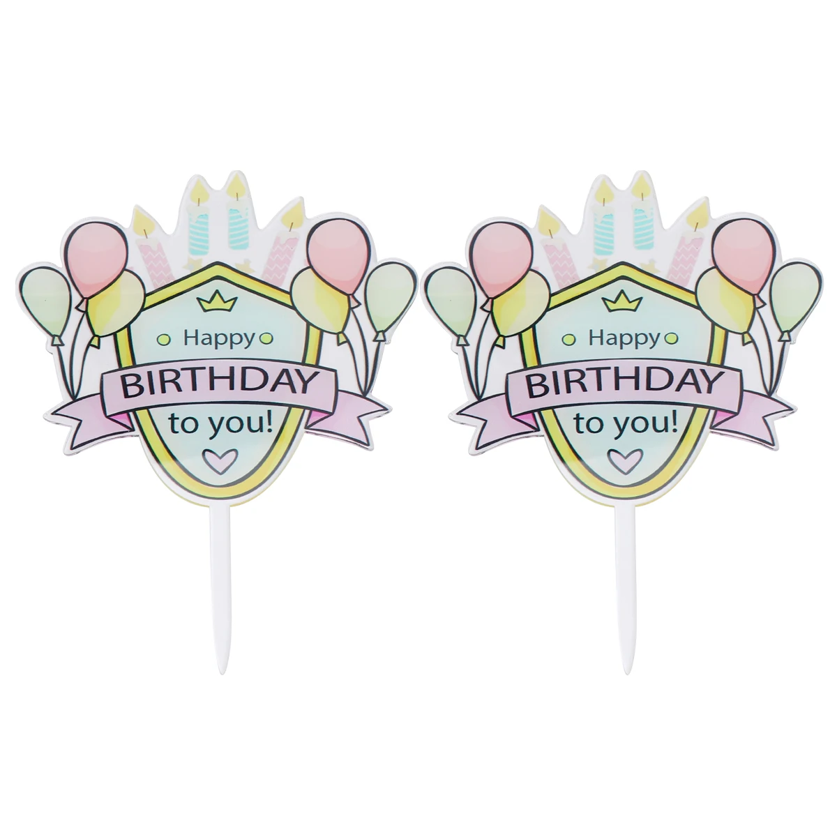 Топпер для торта на день рождения акриловый вставки карточки топперы кексов