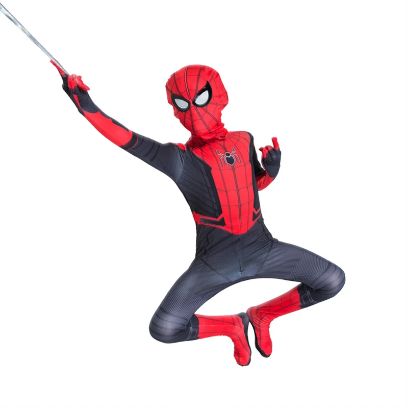 2019 с человеком-пауком далеко от дома Питер Паркер Косплэй костюм зентай