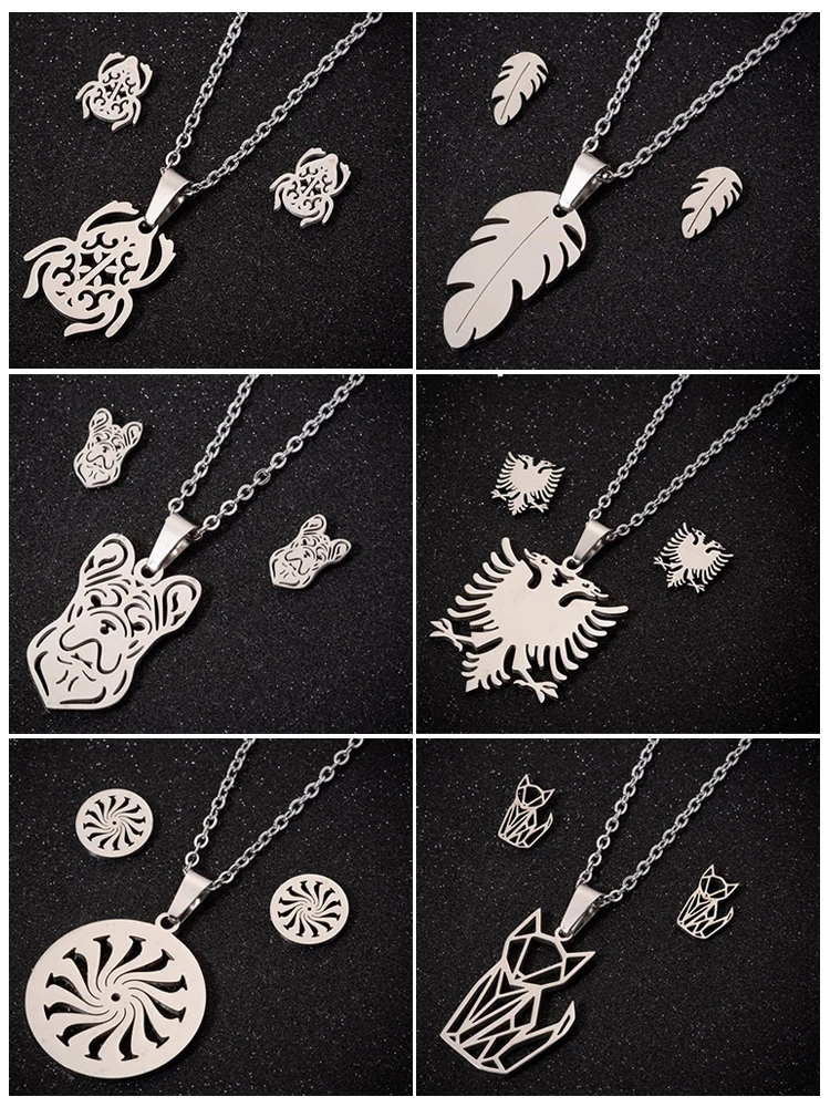 Sasusp свитер лиса из нержавеющей стали подвеска чокер ожерелье для женщин мужчин