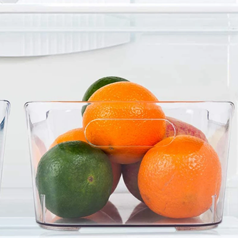 

4Pcs Refrigerator Organizer with Handle for Fridge, Freezer, Cabinet, Kitchen Pantry Organization and Storage