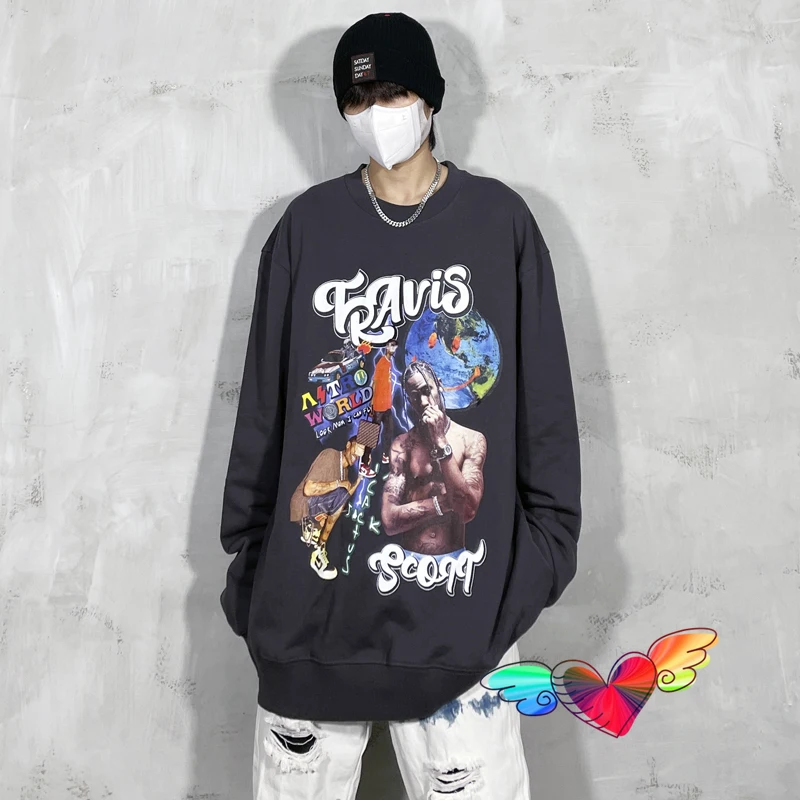 

Свитшот с круглым вырезом для мужчин и женщин, в стиле хип-хоп