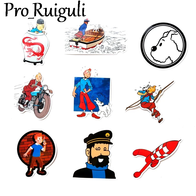 25 шт. в Приключения Тинтина мультфильм наклейки для скрапбукинга пакеты