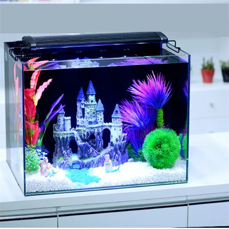 Украшение для аквариума полимерные растения цилиндр искусственная смола