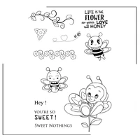 cute little bee in the flowers clear stamps scrapbooking crafts decorate photo album embossing cards making clear stamps new
