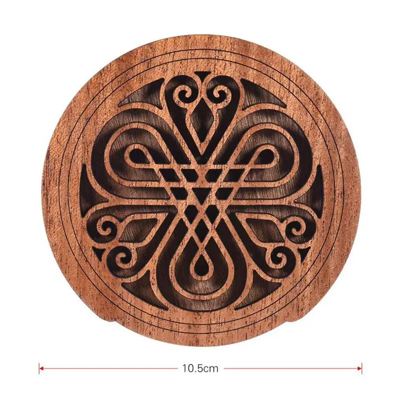 Гитара деревянная Soundhole звуковая Крышка блока отзывы буфер из красного дерева