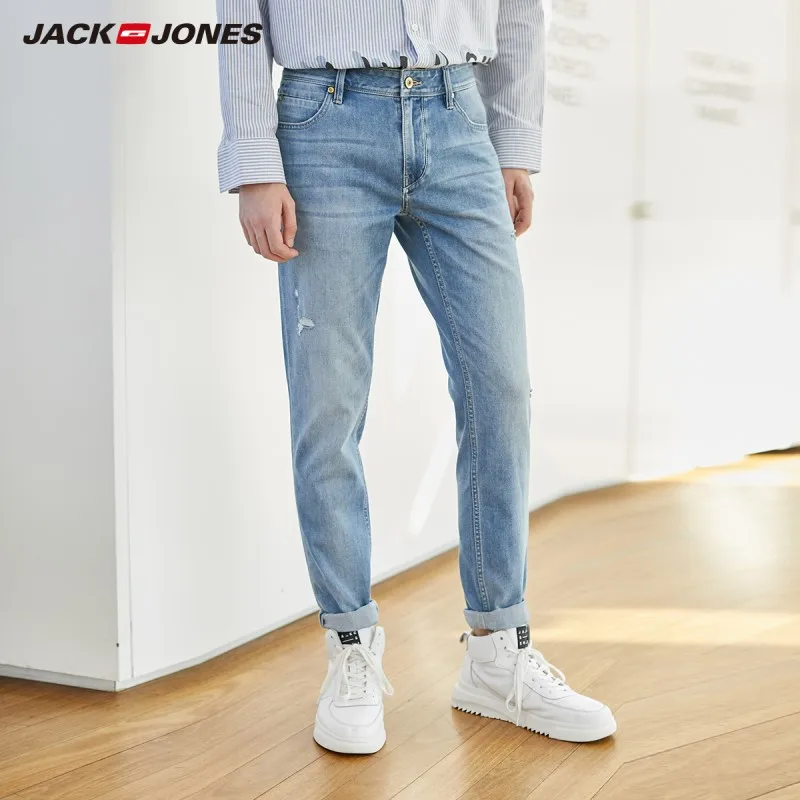 Мужские повседневные облегающие джинсы JackJones Стрейчевые Мужская одежда стиль |