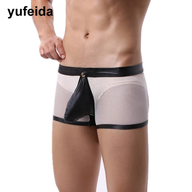 

See Through Mens Underwear Boxers Trunks Sexy Breathable Underpants Penis Pouch Gay Sissy Panties Mesh Boxer Shorts Swimwear